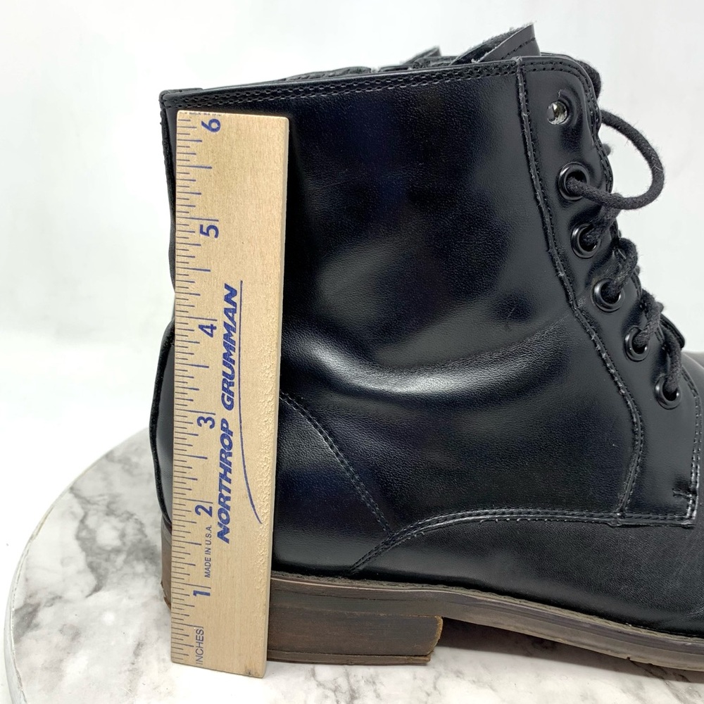 Kenneth Cole Reaction Direct Route Black Leather Lace-Up Boots 7.5 Mens Classic - Picture 14 of 15